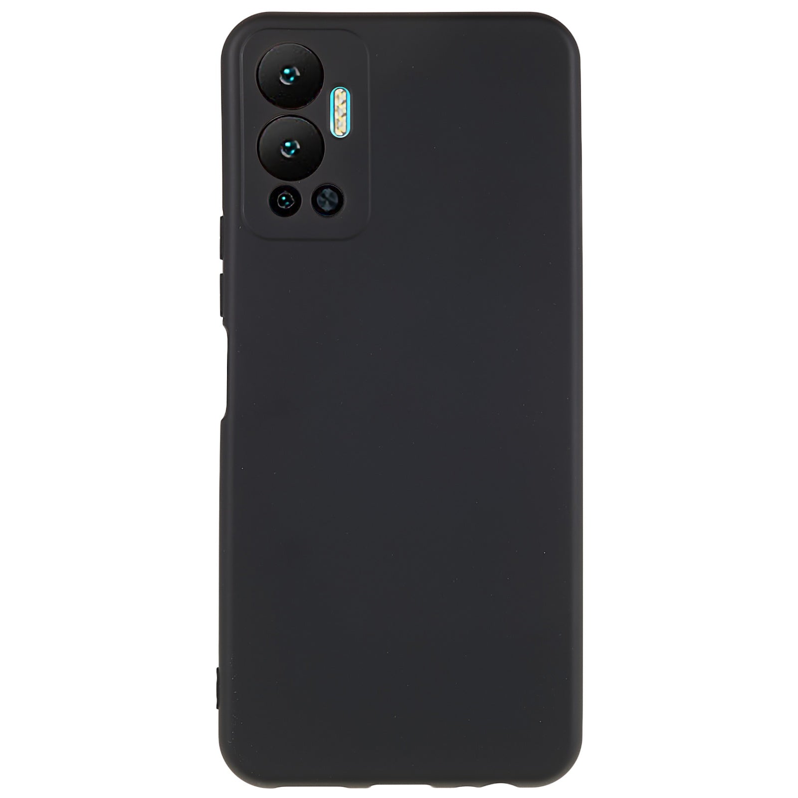For Infinix Hot 12 4G Anti-Slip Liquid Silicone Texture Phone Case 2.0mm Thick Arc Edge Soft TPU Shockproof Back Cover