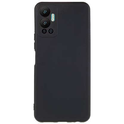 For Infinix Hot 12 4G Anti-Slip Liquid Silicone Texture Phone Case 2.0mm Thick Arc Edge Soft TPU Shockproof Back Cover
