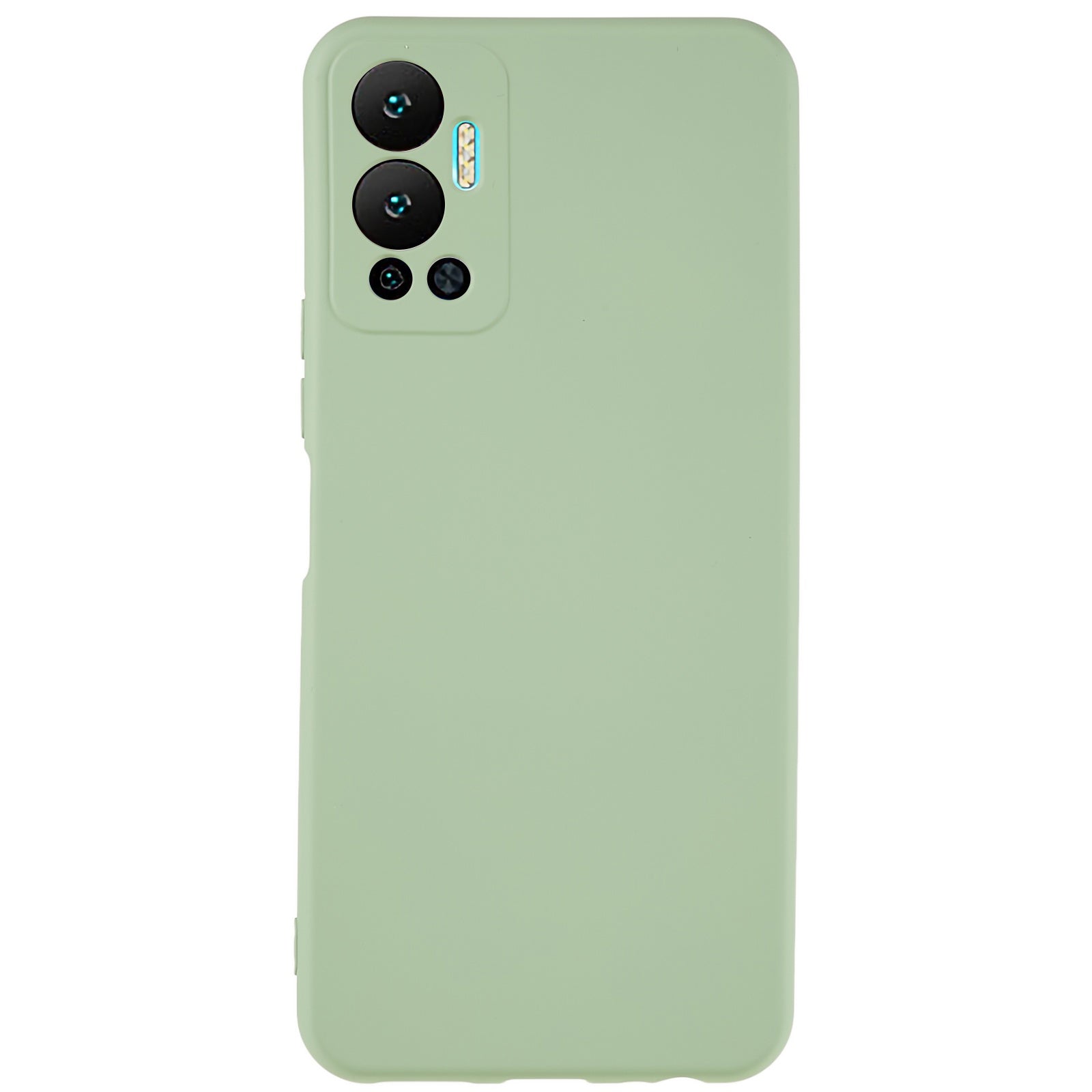 For Infinix Hot 12 4G Anti-Slip Liquid Silicone Texture Phone Case 2.0mm Thick Arc Edge Soft TPU Shockproof Back Cover