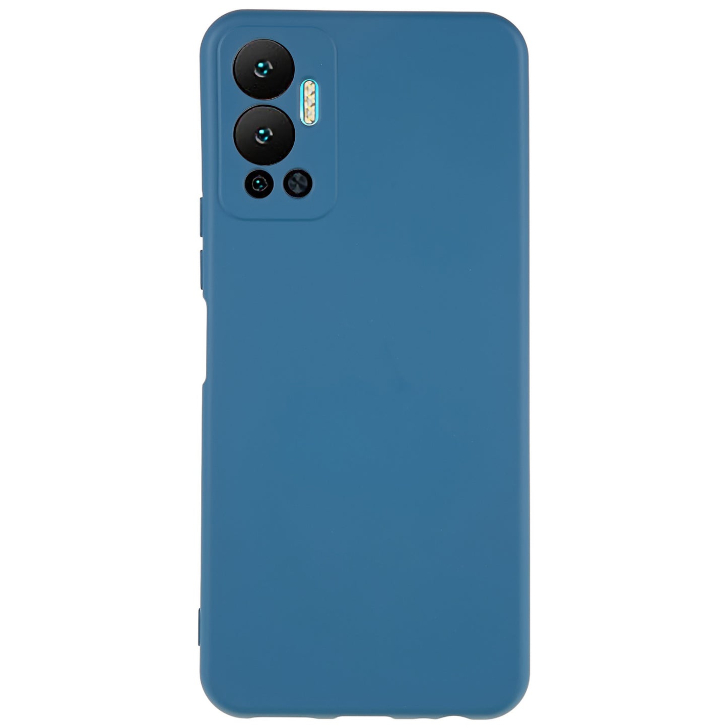 For Infinix Hot 12 4G Anti-Slip Liquid Silicone Texture Phone Case 2.0mm Thick Arc Edge Soft TPU Shockproof Back Cover