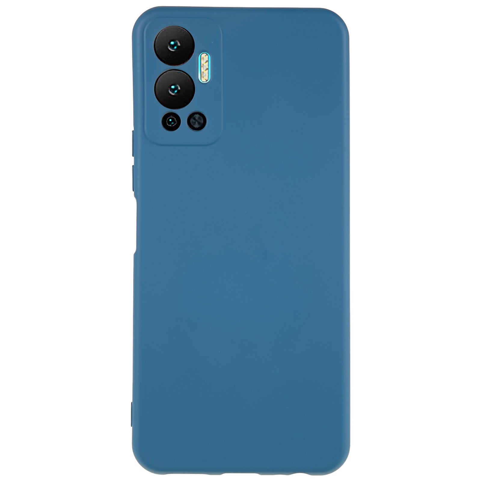 For Infinix Hot 12 4G Anti-Slip Liquid Silicone Texture Phone Case 2.0mm Thick Arc Edge Soft TPU Shockproof Back Cover