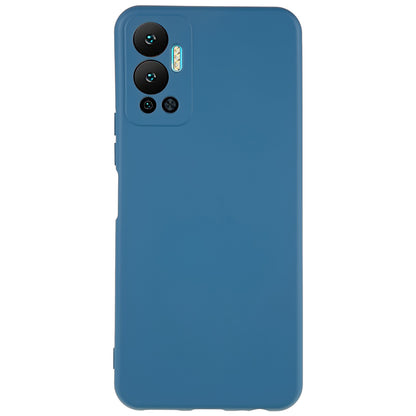 For Infinix Hot 12 4G Anti-Slip Liquid Silicone Texture Phone Case 2.0mm Thick Arc Edge Soft TPU Shockproof Back Cover