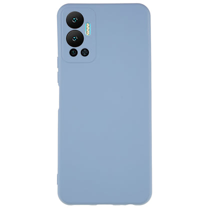 For Infinix Hot 12 4G Anti-Slip Liquid Silicone Texture Phone Case 2.0mm Thick Arc Edge Soft TPU Shockproof Back Cover