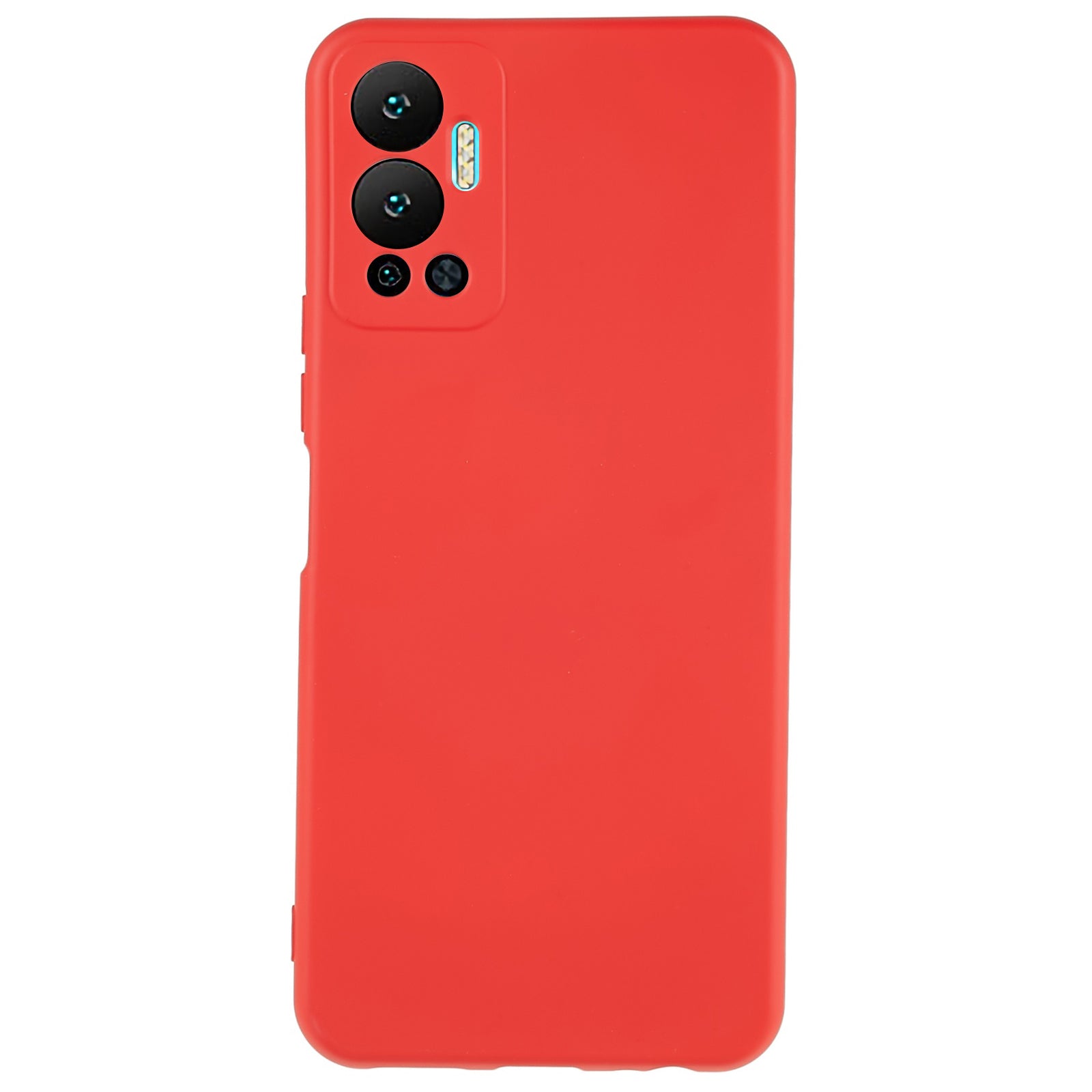 For Infinix Hot 12 4G Anti-Slip Liquid Silicone Texture Phone Case 2.0mm Thick Arc Edge Soft TPU Shockproof Back Cover