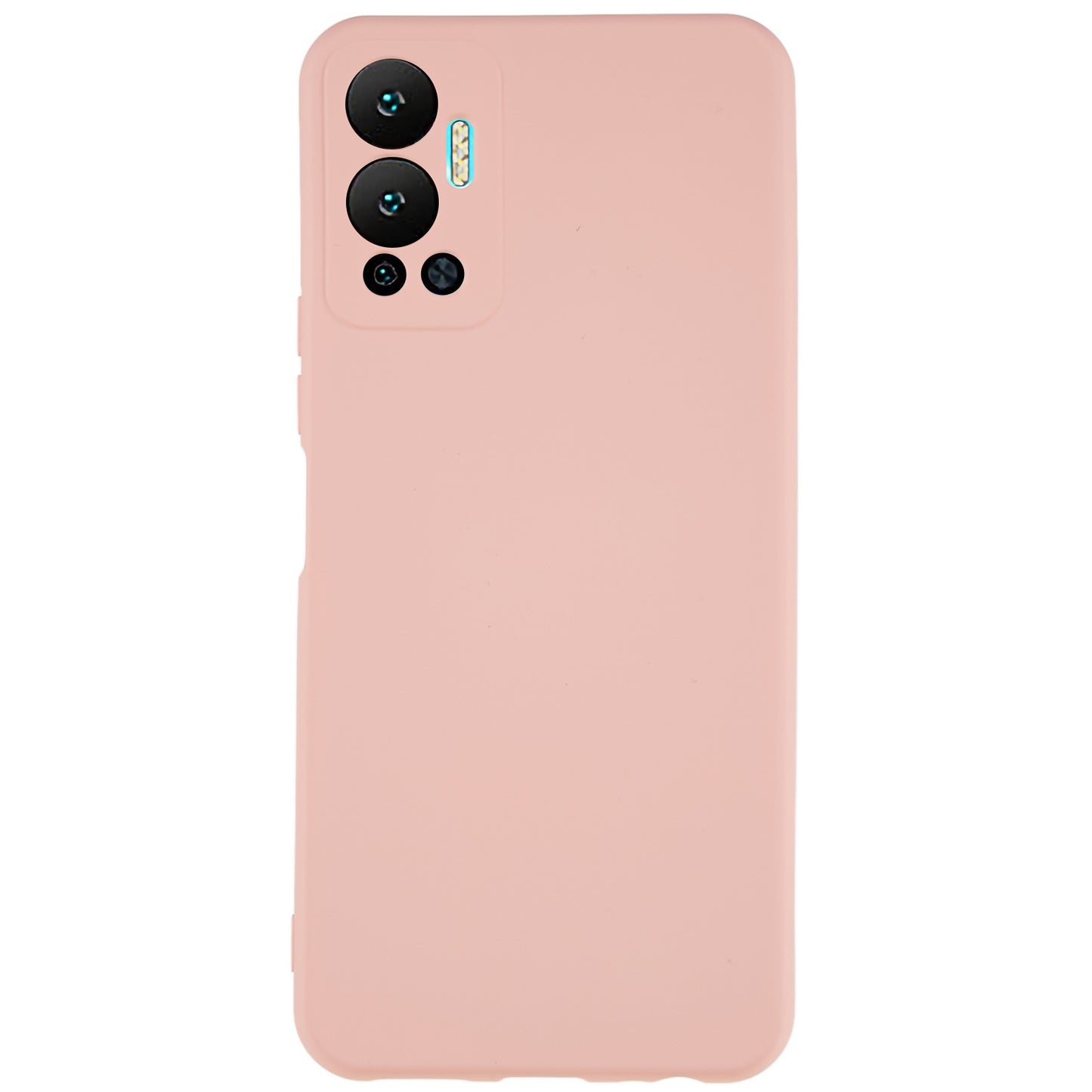 For Infinix Hot 12 4G Anti-Slip Liquid Silicone Texture Phone Case 2.0mm Thick Arc Edge Soft TPU Shockproof Back Cover