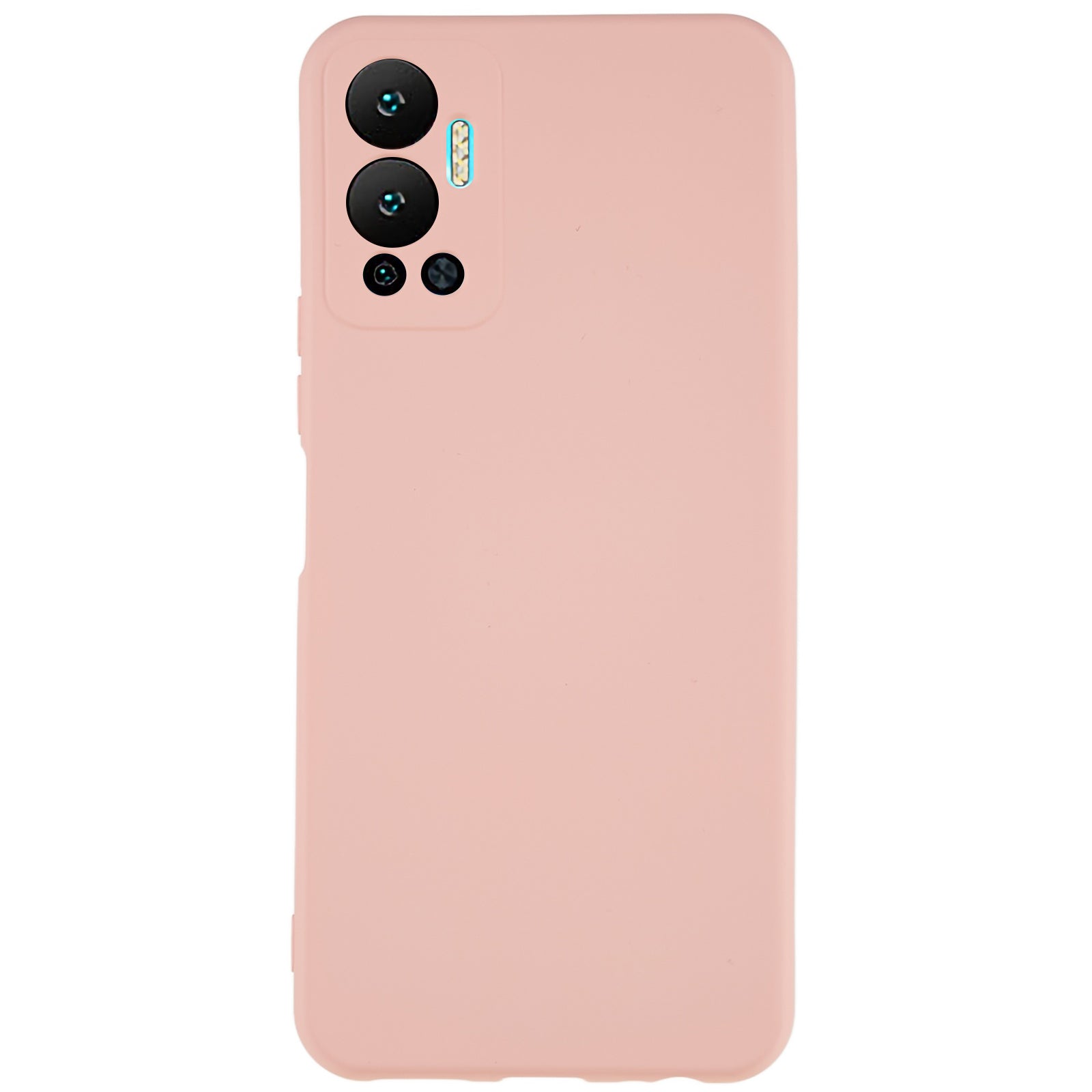 For Infinix Hot 12 4G Anti-Slip Liquid Silicone Texture Phone Case 2.0mm Thick Arc Edge Soft TPU Shockproof Back Cover