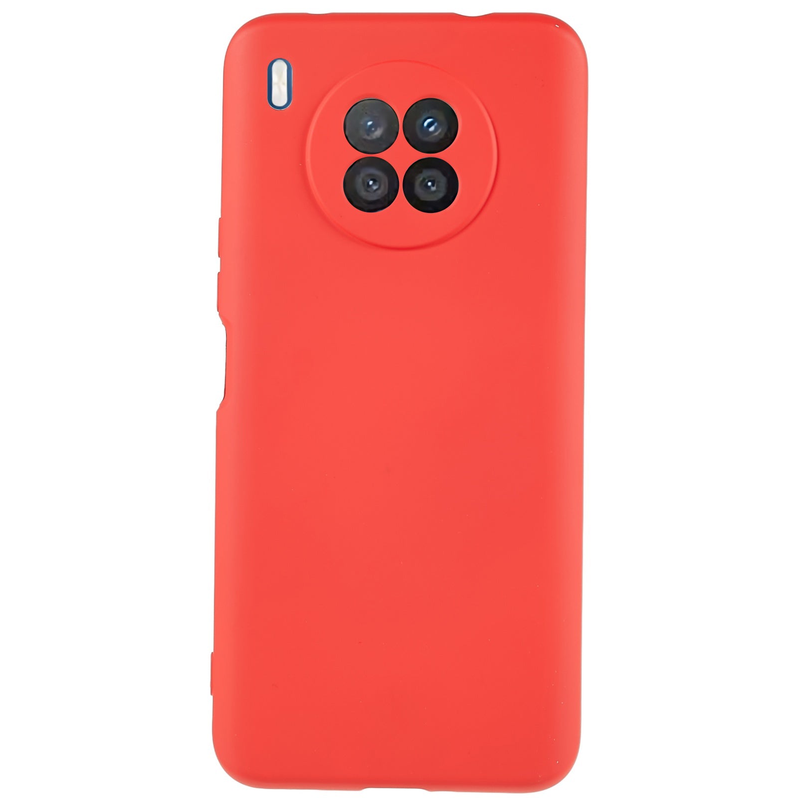 For Huawei nova 8i Liquid Silicone Texture Arc Edge Phone Case 2.0mm Thick Soft TPU Camera Protection Shockproof Cover