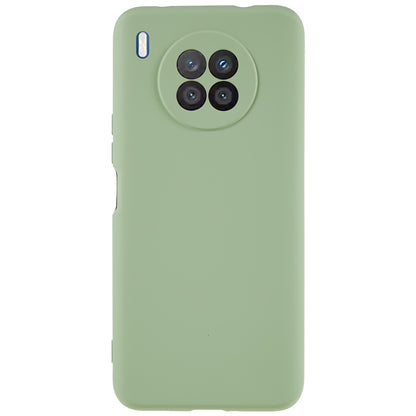 For Huawei nova 8i Liquid Silicone Texture Arc Edge Phone Case 2.0mm Thick Soft TPU Camera Protection Shockproof Cover
