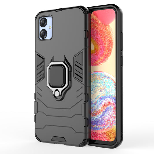 For Samsung Galaxy A04e 4G Ring Kickstand Phone Case PC+TPU Anti-scratch Protective Cover