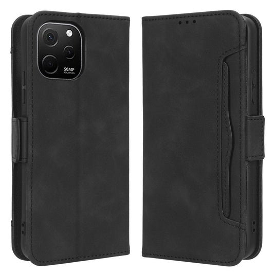 For Huawei nova Y61 4G / Enjoy 50z 4G PU Leather Magnetic Closure Wallet Flip Cover Multiple Card Slots Stand Drop-proof Phone Case