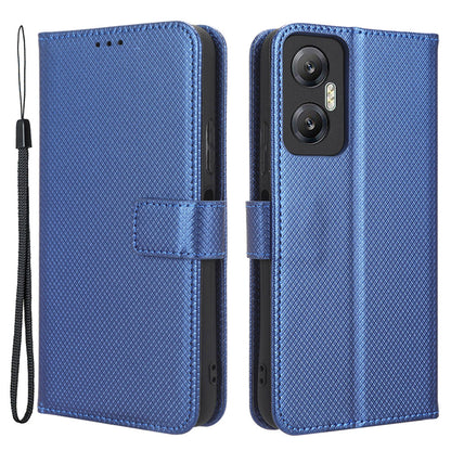 Mobile Phone Cover For Infinix Hot 20 5G / X666 / X666B Magnetic Clasp Diamond Texture PU Leather Phone Case with Foldable Stand Wallet