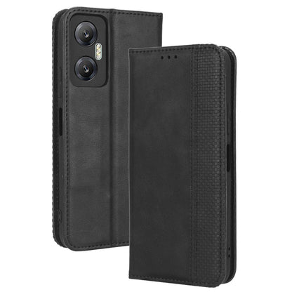 For Infinix Hot 20 5G X666 / X666B Shockproof Flip Wallet Phone Case Retro Texture Imprinted Pattern PU Leather Magnetic Auto Closing Phone Cover
