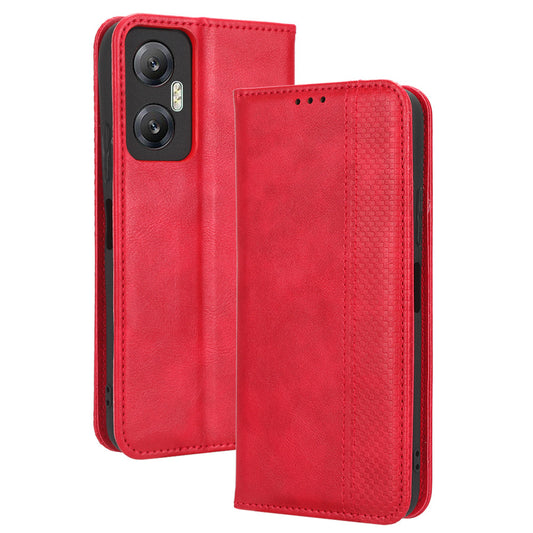 For Infinix Hot 20 5G X666 / X666B Shockproof Flip Wallet Phone Case Retro Texture Imprinted Pattern PU Leather Magnetic Auto Closing Phone Cover