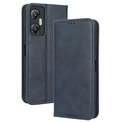 For Infinix Hot 20 5G X666 / X666B Shockproof Flip Wallet Phone Case Retro Texture Imprinted Pattern PU Leather Magnetic Auto Closing Phone Cover