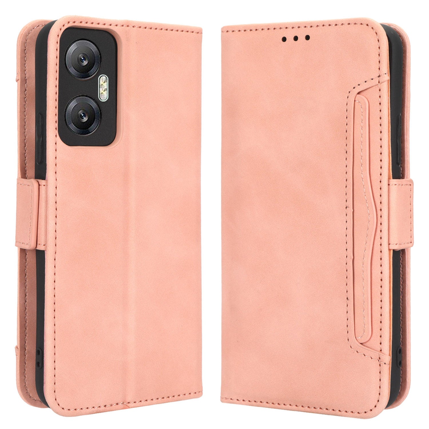 For Infinix Hot 20 5G / X666 / X666B PU Leather Wallet Phone Case Stand Magnetic Closure Flip Phone Cover with Multiple Card Slots