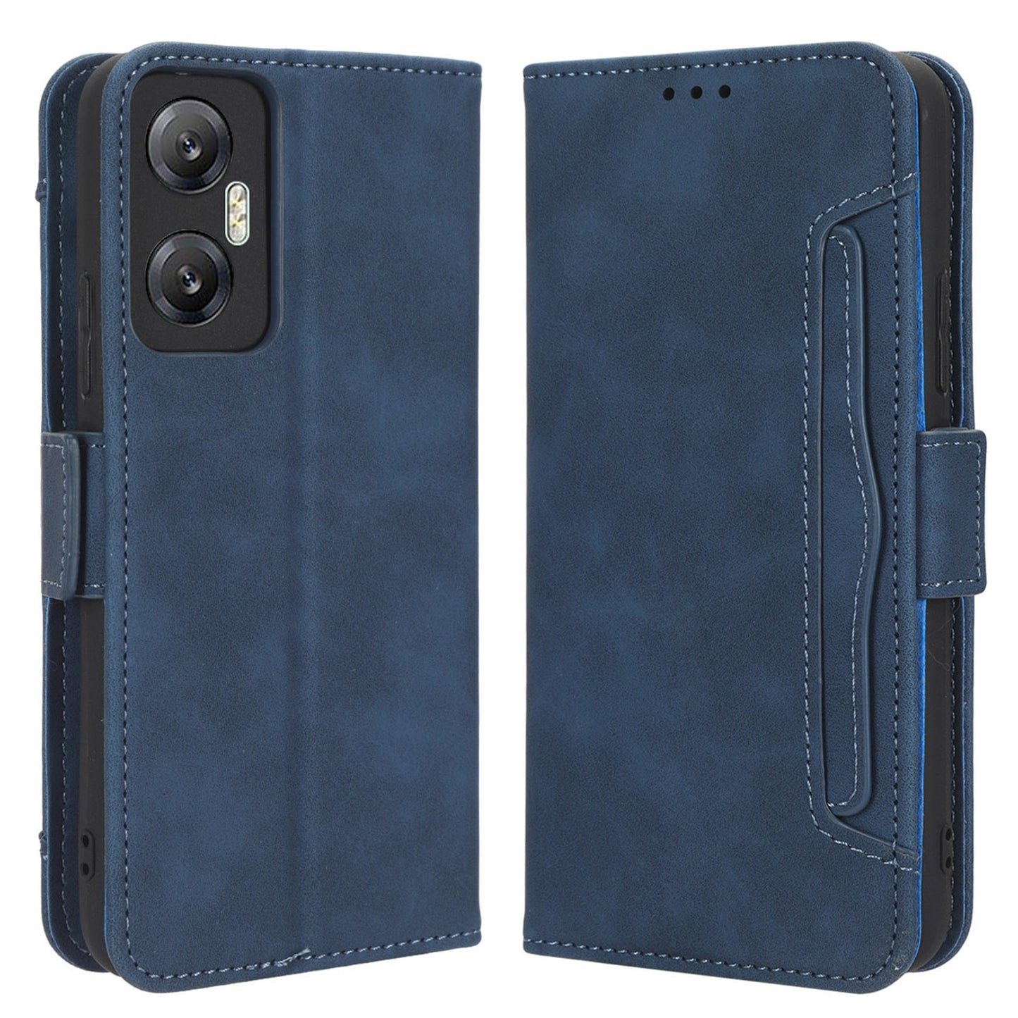 For Infinix Hot 20 5G / X666 / X666B PU Leather Wallet Phone Case Stand Magnetic Closure Flip Phone Cover with Multiple Card Slots
