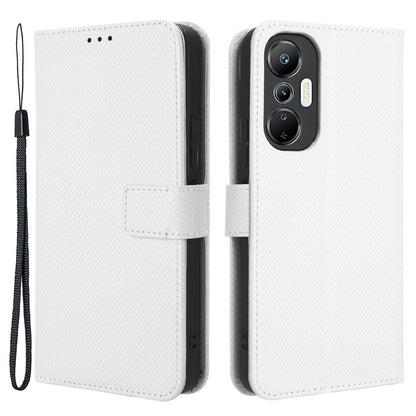 For Infinix Hot 20S 4G / X6827 Magnetic Clasp PU Leather Anti-fall Smartphone Case Foldable Stand Wallet Diamond Texture Phone Cover