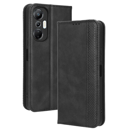 For Infinix Hot 20S 4G / X6827 Magnetic Auto Closing Phone Case Stand Retro Texture Imprinted Pattern PU Leather Anti-shock Flip Wallet Phone Cover