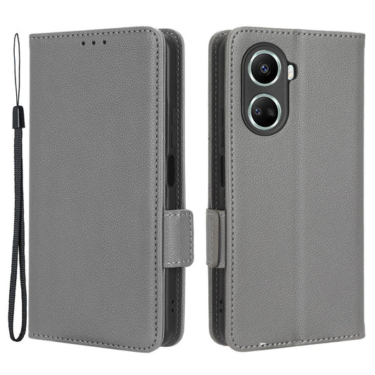 For Huawei nova 10 SE 4G Dual Magnetic Clasp PU Leather Case Litchi Texture Shockproof Phone Wallet Stand Cover