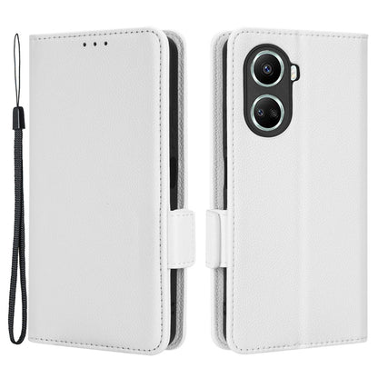 For Huawei nova 10 SE 4G Dual Magnetic Clasp PU Leather Case Litchi Texture Shockproof Phone Wallet Stand Cover