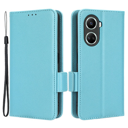 For Huawei nova 10 SE 4G Dual Magnetic Clasp PU Leather Case Litchi Texture Shockproof Phone Wallet Stand Cover