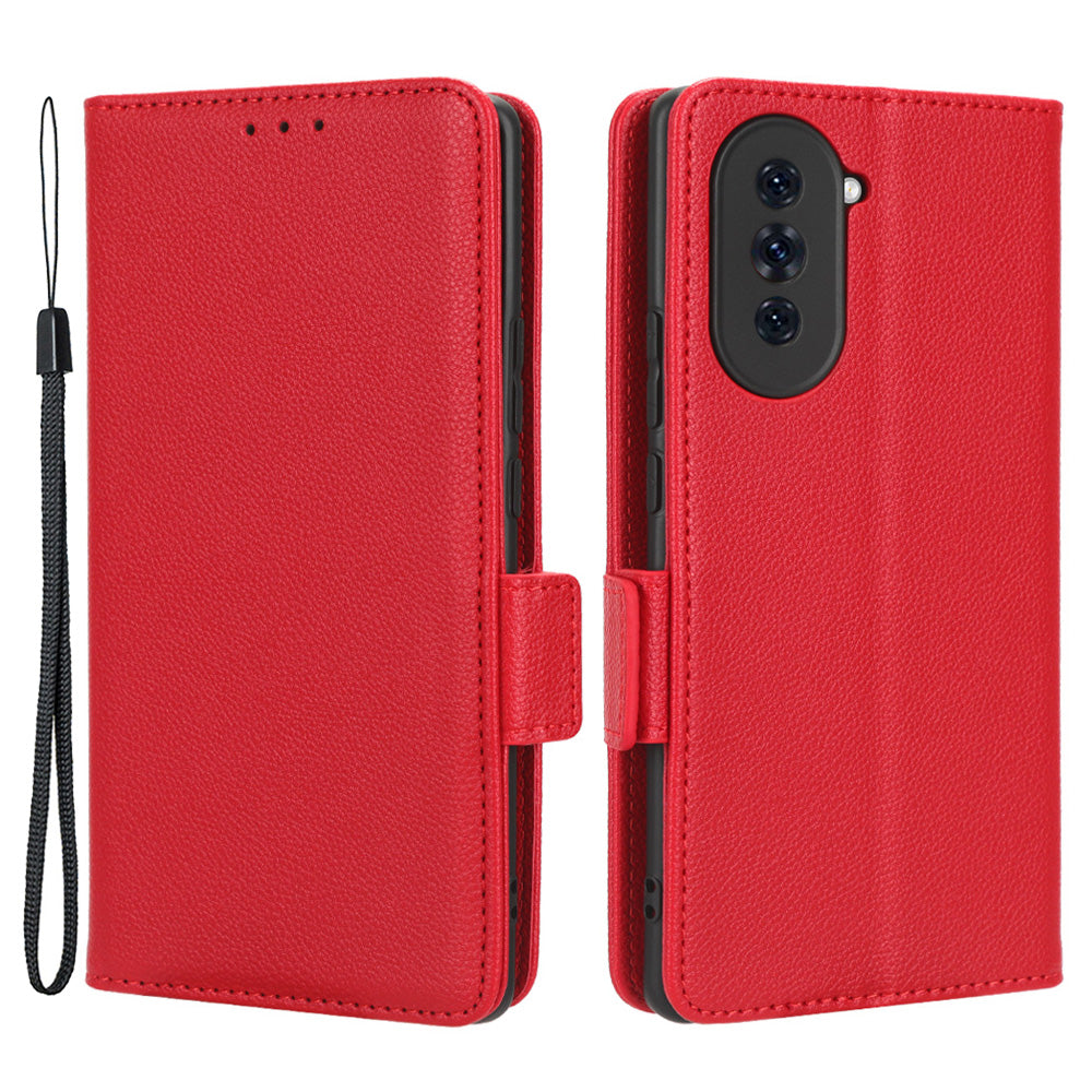 For Huawei nova 10 4G PU Leather Litchi Texture Wallet Stand Case Dual Magnetic Clasp Full Protection Phone Cover