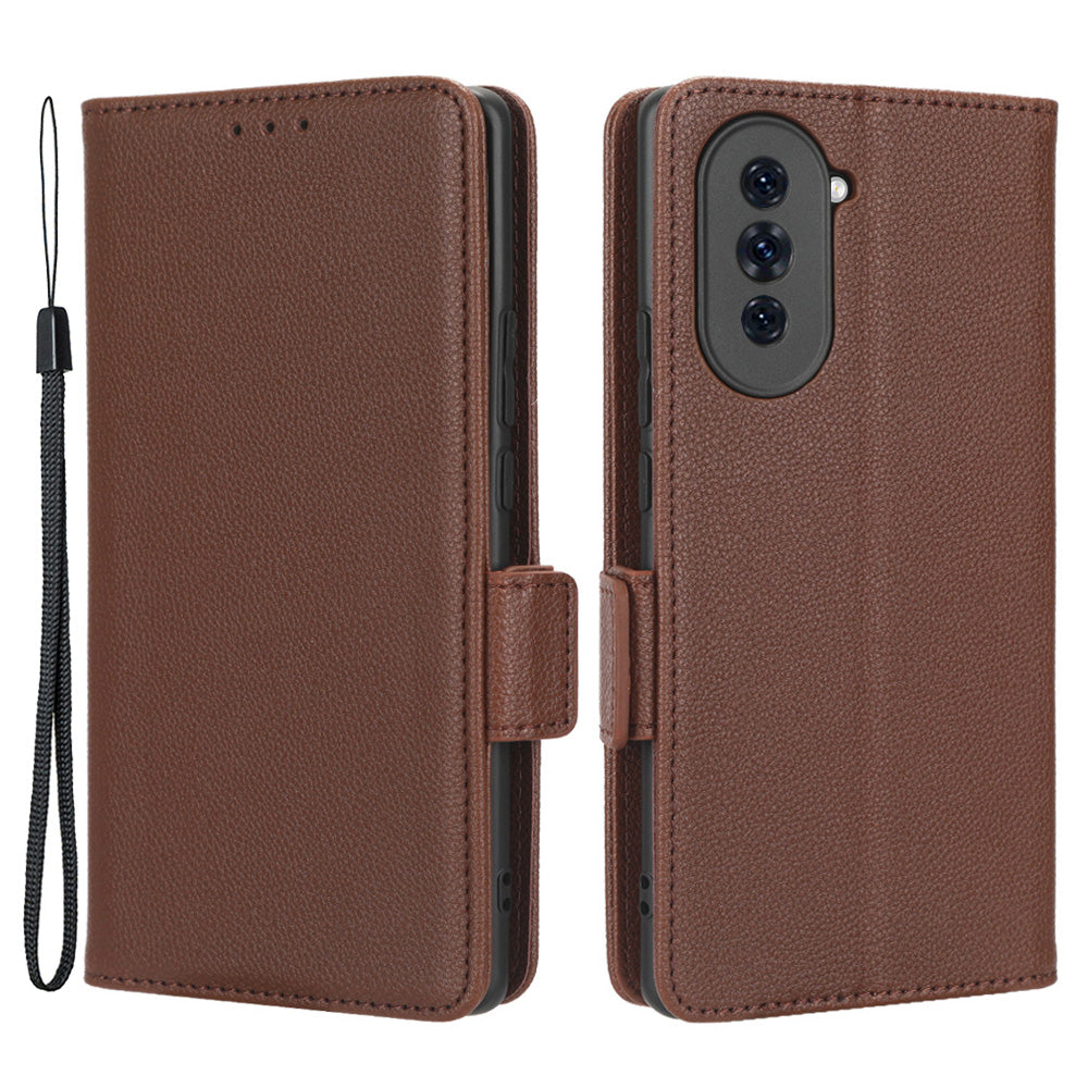 For Huawei nova 10 4G PU Leather Litchi Texture Wallet Stand Case Dual Magnetic Clasp Full Protection Phone Cover