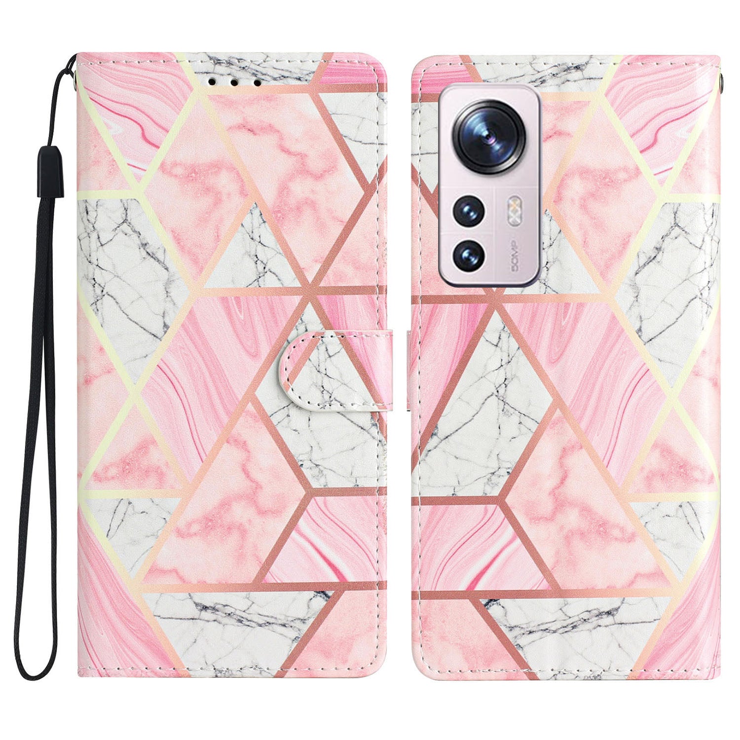 For Xiaomi 12 Lite 5G Pattern Printing Full Protection PU Leather Case Stand Wallet Protective Phone Cover with Strap