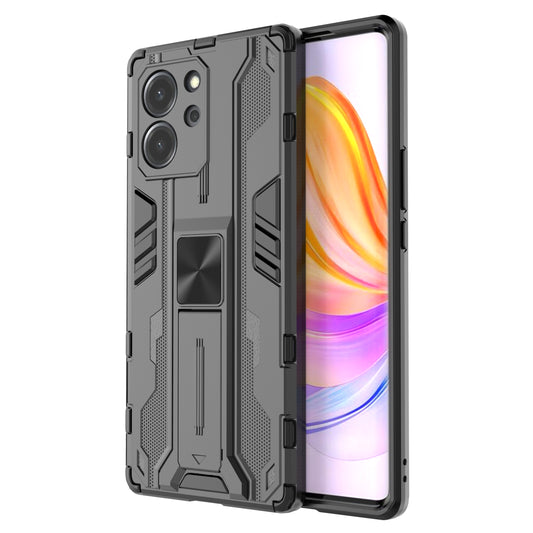 For Honor 80 SE 5G Hard PC Soft TPU Kickstand Cover Anti-drop Protective Phone Case