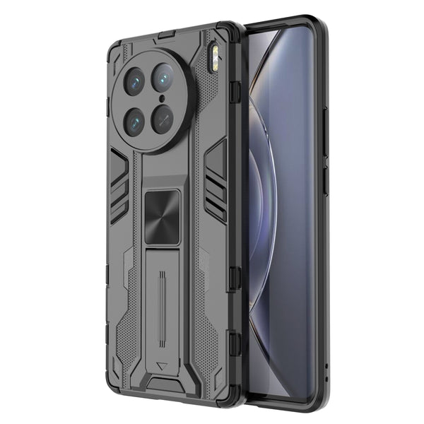 For vivo X90 Pro 5G Kickstand Cell Phone Case Hard PC Soft TPU Anti-drop Back Cover