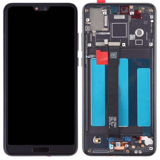 For Huawei P20 Grade C LCD Screen and Digitizer Assembly + Frame Replacement Part (without Logo)