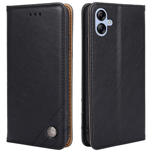 For Samsung Galaxy A04e 4G PU Leather Wallet Stand Case Triangle Stitching Line Decor Full Protection Phone Cover