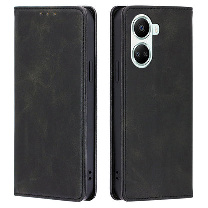 For Huawei nova 10 SE 4G Calf Texture Phone Stand Case PU Leather Magnetic Auto-absorbed Shockproof Wallet Phone Cover