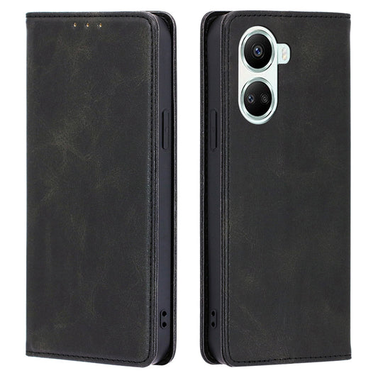For Huawei nova 10 SE 4G Calf Texture Phone Stand Case PU Leather Magnetic Auto-absorbed Shockproof Wallet Phone Cover