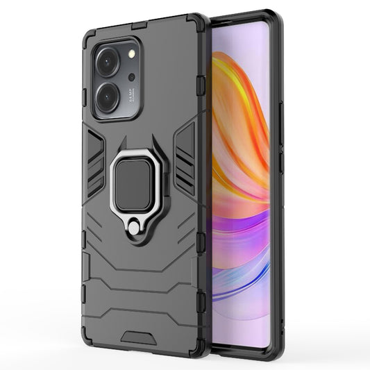 For Honor 80 SE 5G TPU+PC Anti-Scratch Back Cover Ring Holder Kickstand Shockproof Protective Phone Case