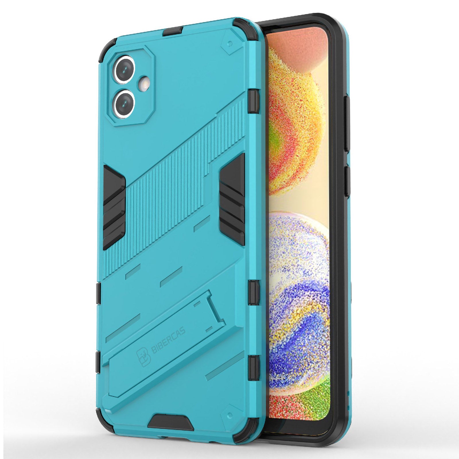For Samsung Galaxy A04e 4G Shockproof Kickstand Case Soft TPU Hard PC Anti-fall Protective Phone Cover