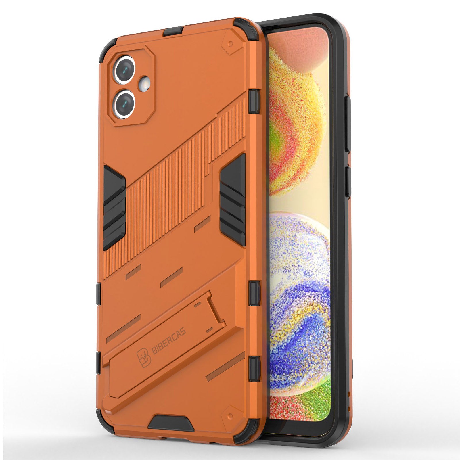 For Samsung Galaxy A04e 4G Shockproof Kickstand Case Soft TPU Hard PC Anti-fall Protective Phone Cover