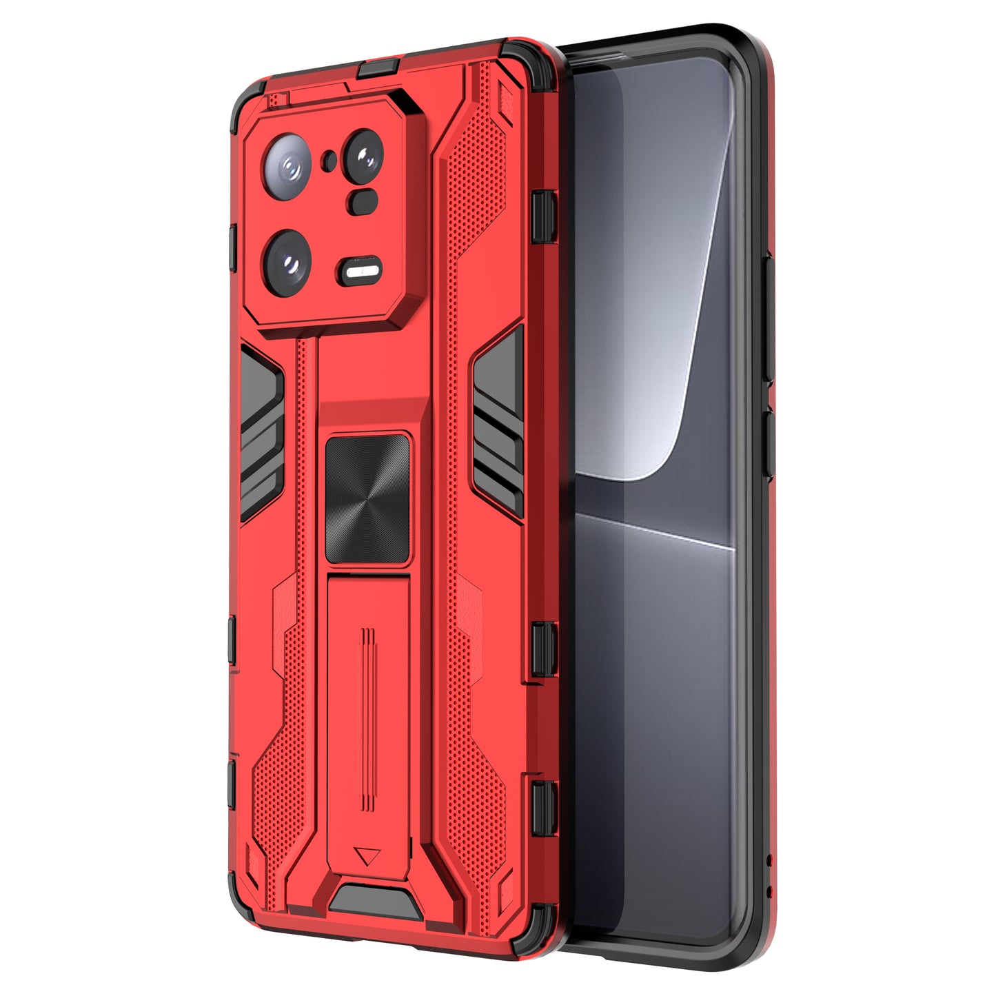 For Xiaomi 13 Pro 5G Hard PC Soft TPU Cell Phone Case Kickstand Drop-proof Back Cover