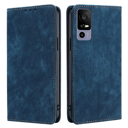 For TCL 40R 5G Mobile Phone Case Wallet Stand RFID Blocking Shockproof PU Leather Magnetic Phone Flip Cover