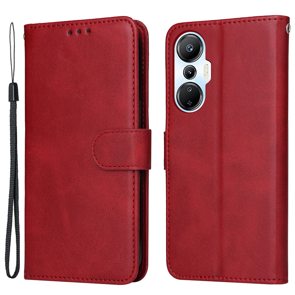 For Infinix Hot 20S 4G Phone Flip Leather Wallet Case Stand Calf Texture Magnetic Shockproof Phone Cover with Strap