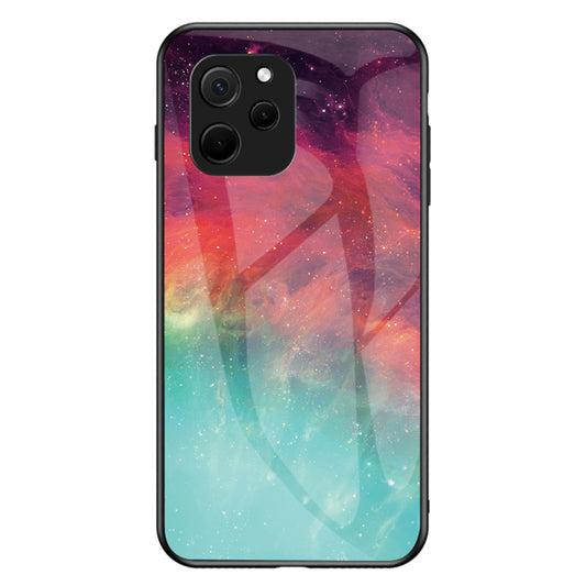For Huawei nova Y61 4G Starry Sky Pattern Printing Tempered Glass Phone Case Hard PC+Soft TPU Drop Proof Back Cover