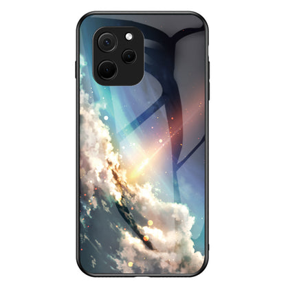 For Huawei nova Y61 4G Starry Sky Pattern Printing Tempered Glass Phone Case Hard PC+Soft TPU Drop Proof Back Cover
