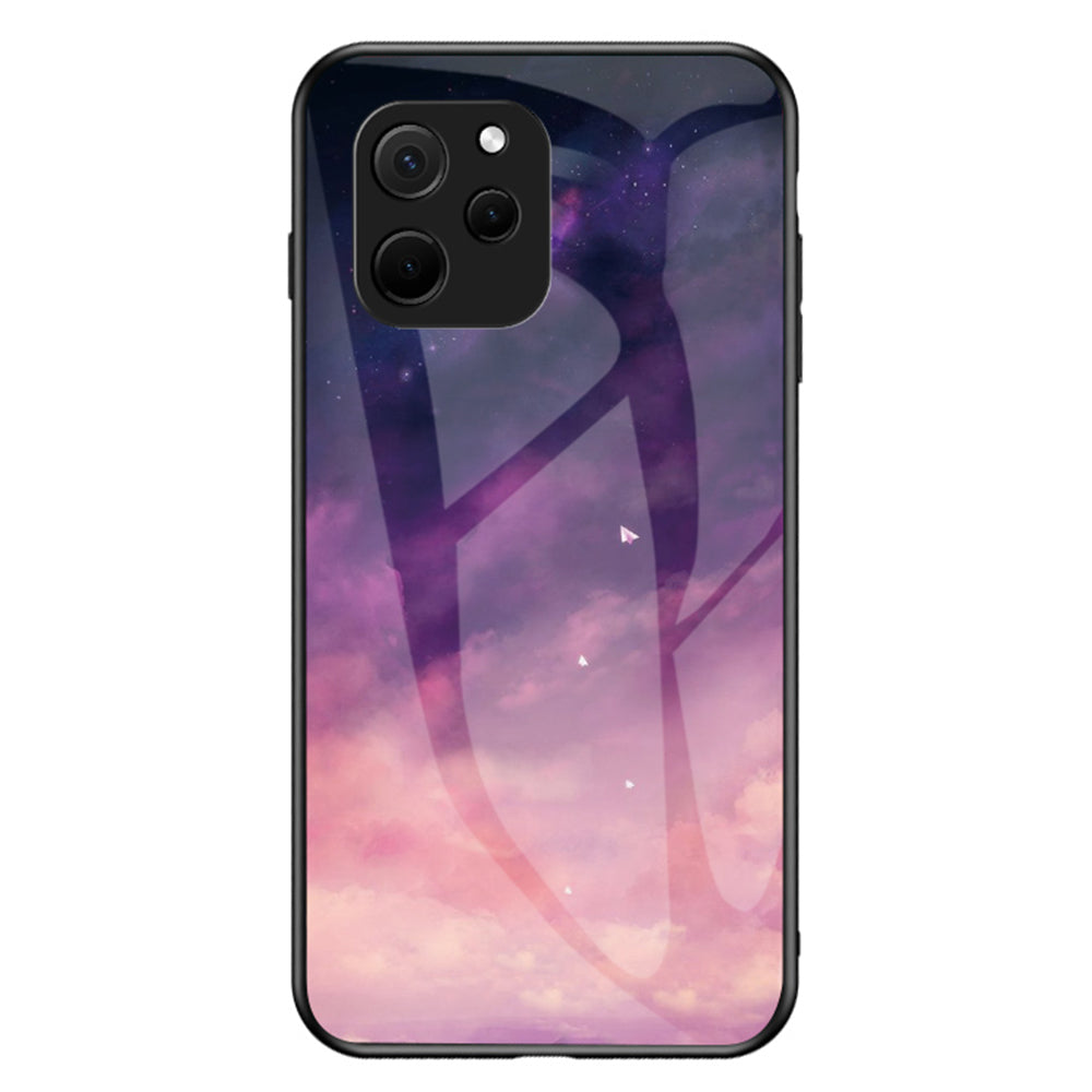 For Huawei nova Y61 4G Starry Sky Pattern Printing Tempered Glass Phone Case Hard PC+Soft TPU Drop Proof Back Cover