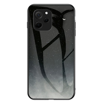 For Huawei nova Y61 4G Starry Sky Pattern Printing Tempered Glass Phone Case Hard PC+Soft TPU Drop Proof Back Cover