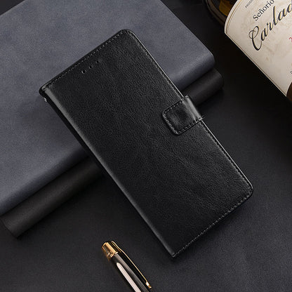 IDEWEI For vivo iQOO 11 5G Crazy Horse Texture PU Leather Case Stand Wallet Folio Flip Shockproof Phone Cover