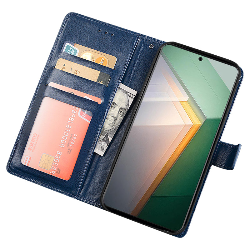 IDEWEI For vivo iQOO 11 5G Crazy Horse Texture PU Leather Case Stand Wallet Folio Flip Shockproof Phone Cover