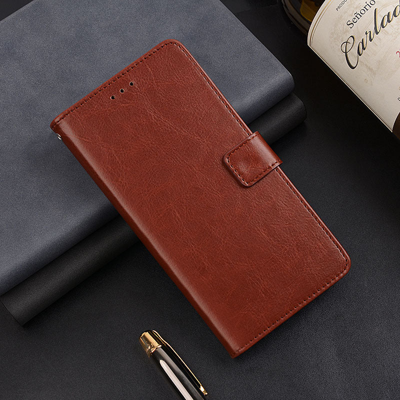 IDEWEI For vivo iQOO 11 5G Crazy Horse Texture PU Leather Case Stand Wallet Folio Flip Shockproof Phone Cover