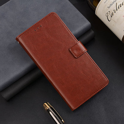 IDEWEI For vivo iQOO 11 5G Crazy Horse Texture PU Leather Case Stand Wallet Folio Flip Shockproof Phone Cover