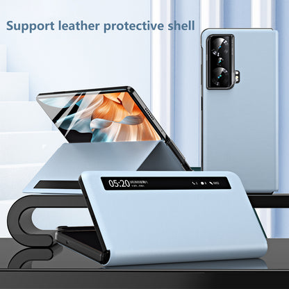 For Honor Magic Vs Ultimate 5G / Magic Vs 5G Magnetic Auto-absorbed View Window PU Leather+PC Phone Case Stand Anti-scratch Phone Cover (without Stylus&amp;Pen Slot)