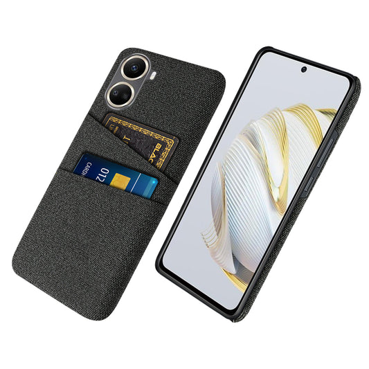 For Huawei nova 10 SE 4G Cloth Texture Dual Card Slots Protective Case Shockproof Cell Phone Cover